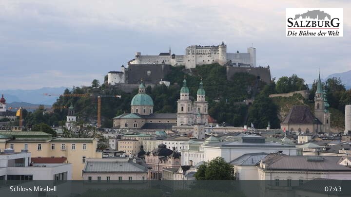 Archived image Webcam Salzburg: Mirabell Palace