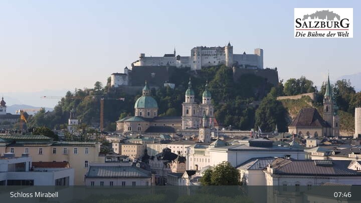 Archiv Foto Webcam Salzburg: Schloss Mirabell