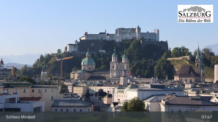 Archiv Foto Webcam Salzburg: Schloss Mirabell