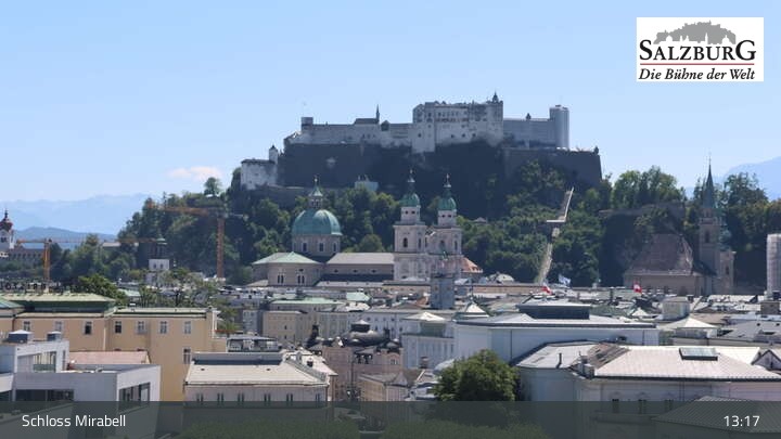 Archiv Foto Webcam Salzburg: Schloss Mirabell