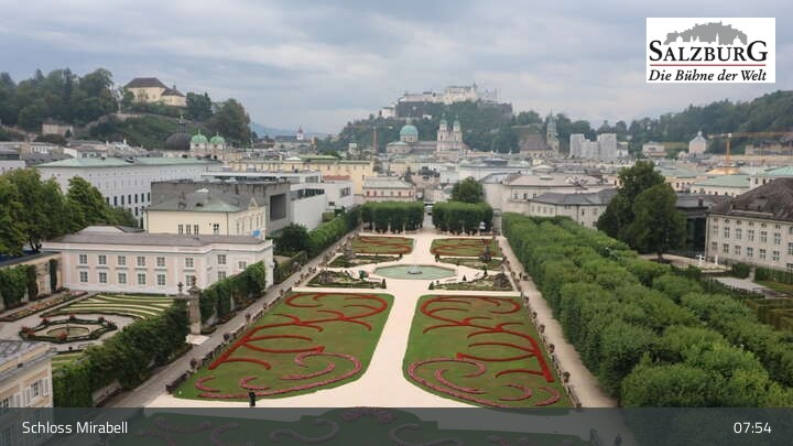 Archiv Foto Webcam Salzburg: Schloss Mirabell