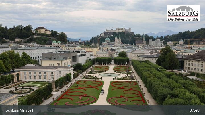 Archiv Foto Webcam Salzburg: Schloss Mirabell