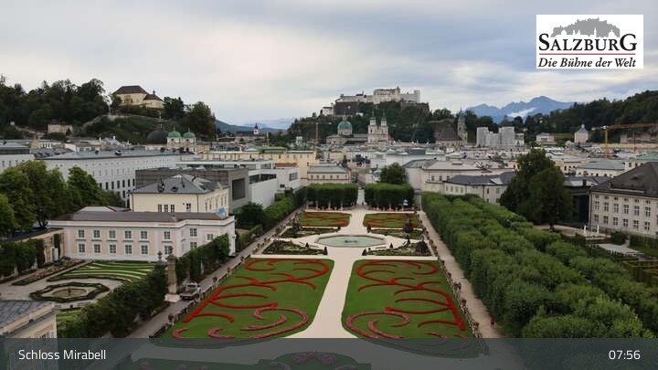 Archiv Foto Webcam Salzburg: Schloss Mirabell