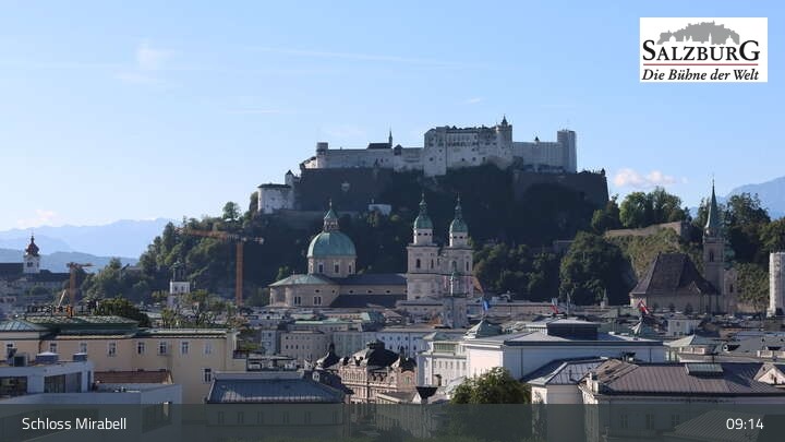Archiv Foto Webcam Salzburg: Schloss Mirabell