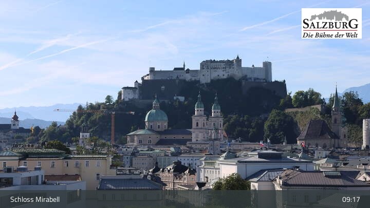 Archived image Webcam Salzburg: Mirabell Palace