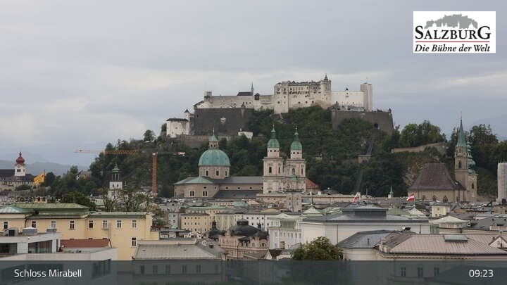 Archiv Foto Webcam Salzburg: Schloss Mirabell
