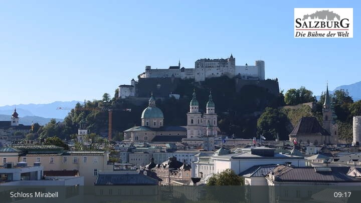 Archived image Webcam Salzburg: Mirabell Palace