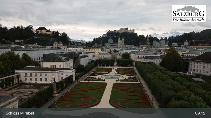 Archiv Foto Webcam Salzburg: Schloss Mirabell