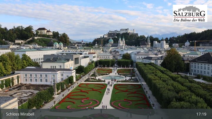 Archiv Foto Webcam Salzburg: Schloss Mirabell