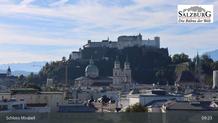 Archiv Foto Webcam Salzburg: Schloss Mirabell