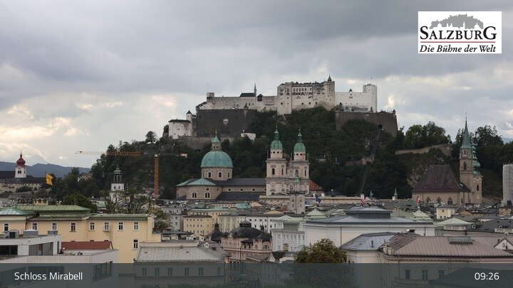 Archiv Foto Webcam Salzburg: Schloss Mirabell