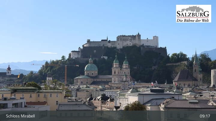 Archiv Foto Webcam Salzburg: Schloss Mirabell
