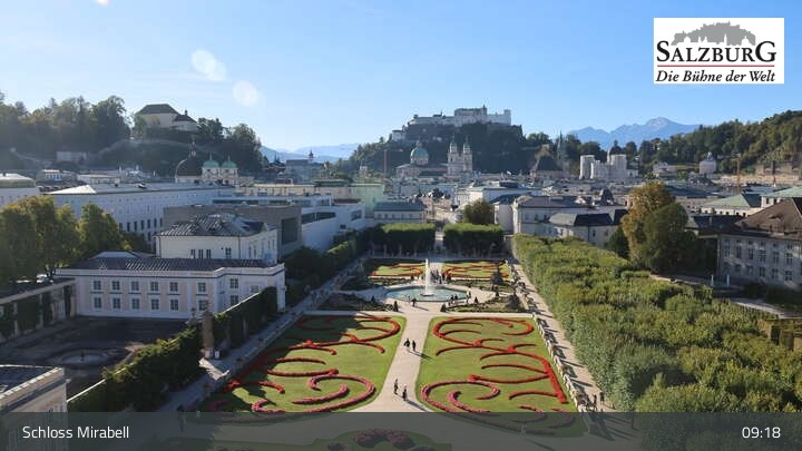 Archiv Foto Webcam Salzburg: Schloss Mirabell