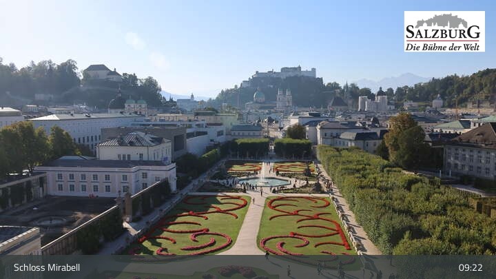 Archived image Webcam Salzburg: Mirabell Palace