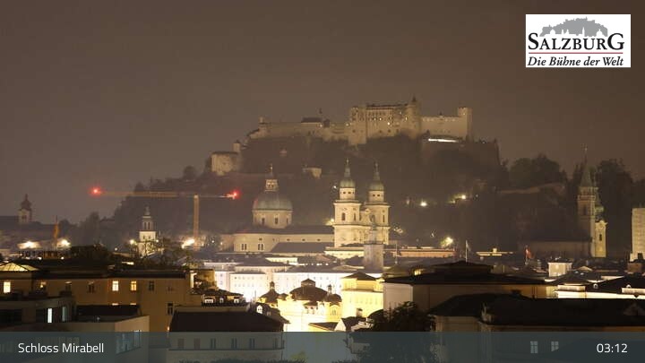 Archiv Foto Webcam Salzburg: Schloss Mirabell