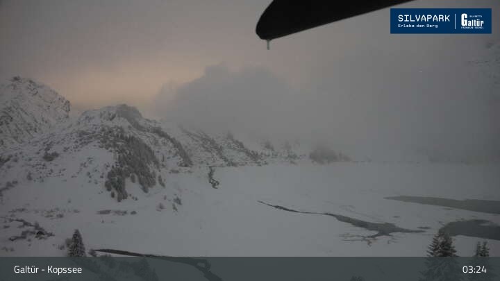 Archived image Webcam Lake Kopssee in Galtür