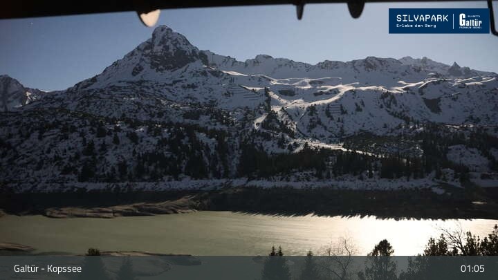 Archived image Webcam Lake Kopssee in Galtür