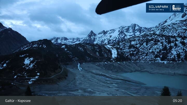Archived image Webcam Lake Kopssee in Galtür