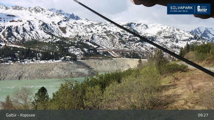 Archived image Webcam Lake Kopssee in Galtür