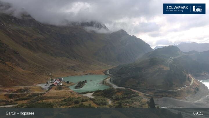 Archived image Webcam Lake Kopssee in Galtür